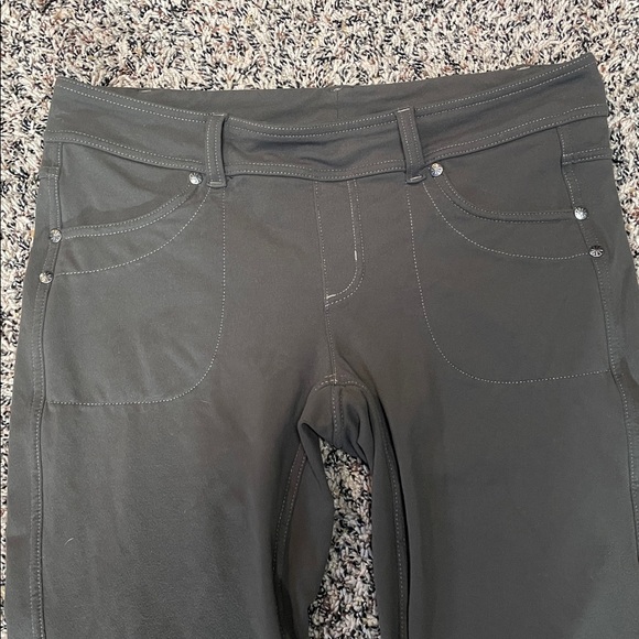 Athleta Mid Rise Straight Leg Jeggings Size Medium Gray | EUC - Picture 2 of 5